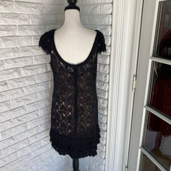 Jessica Simpson Flapper-Style Ruffle Lace Dress w/ Slip - Picture 2 of 6